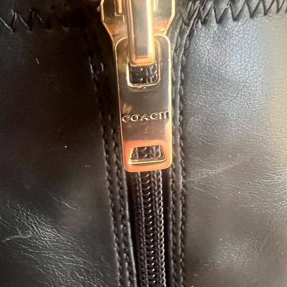 Black Coach Pell Booties with Gold Detailing - Picture 8 of 10